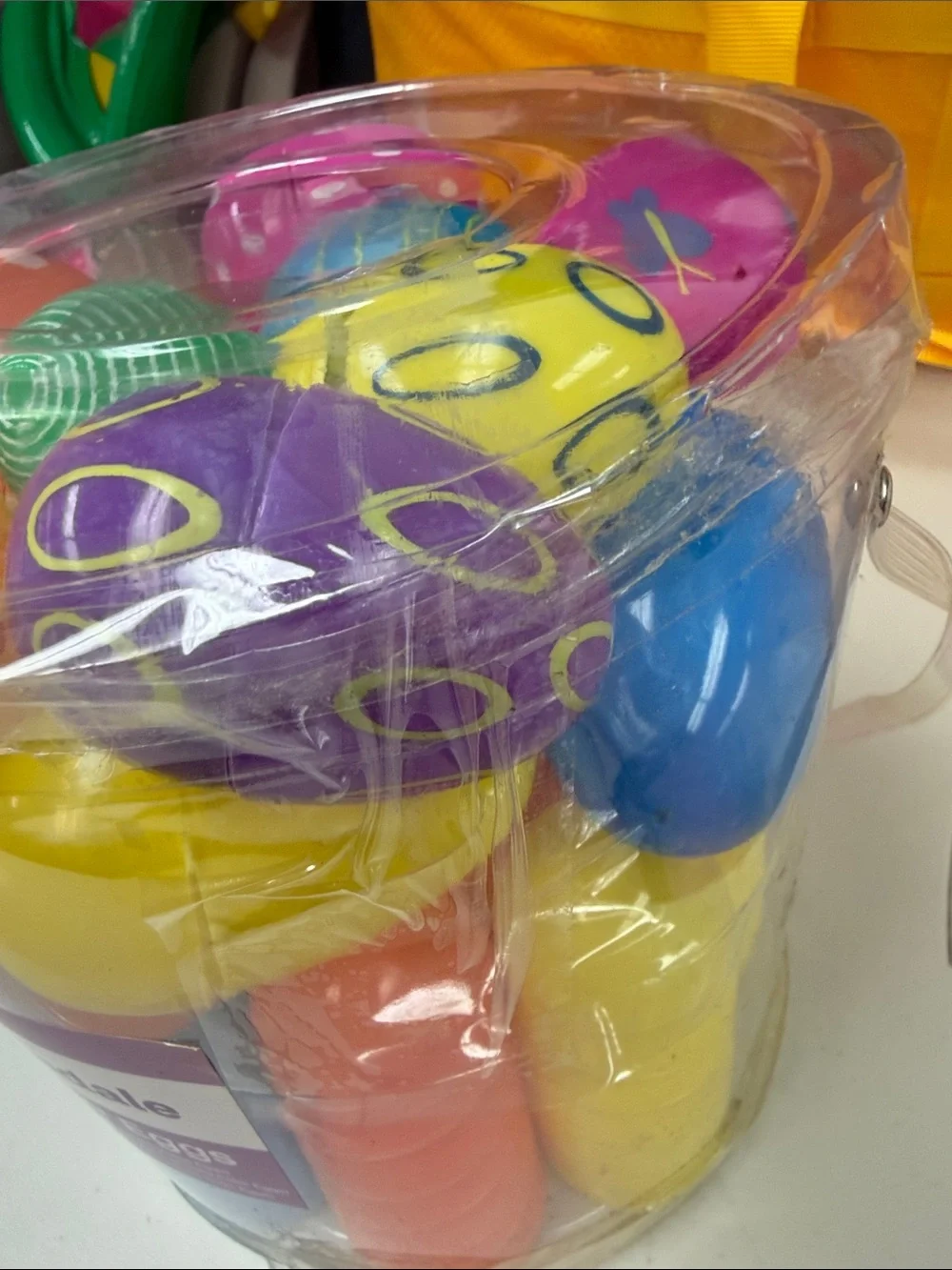 Cottondale 56 count Bright Mixed Plastic Easter Eggs - Multi Color Pack fillable